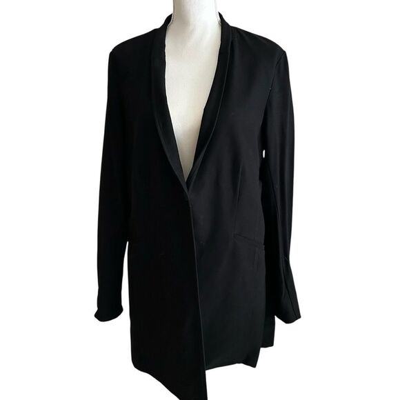 Eileen Fisher Black One Button Washable Blazer Size Large - Picture 1 of 6